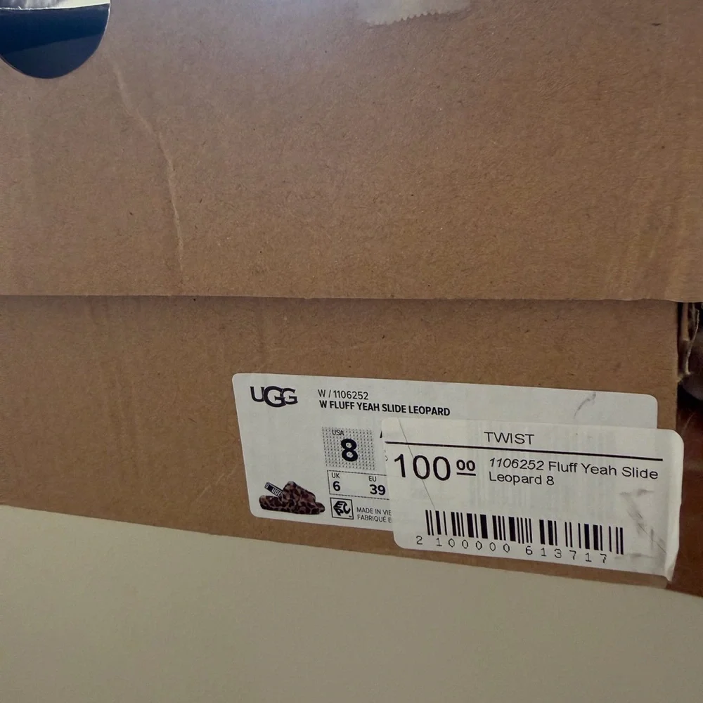 UGG Fuzzy Leopard Slippers - Picture 5 of 5